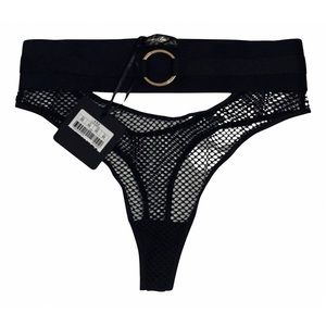 Black Honey Birdette AXL fishnet style thong size XS